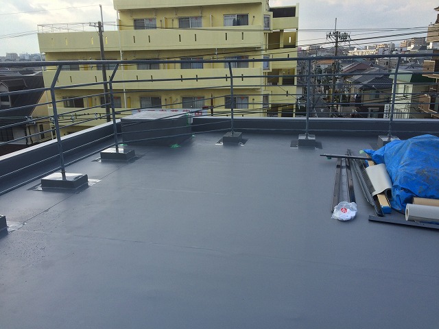 ビル屋上の防水工事